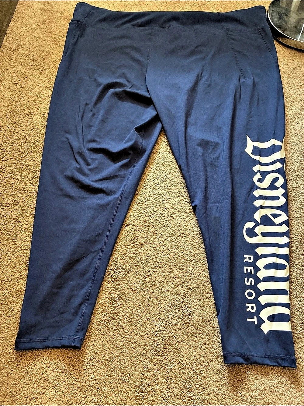 Disney Disneyland Resort Blue Leggings with Pockets and Mickey Icon 3X